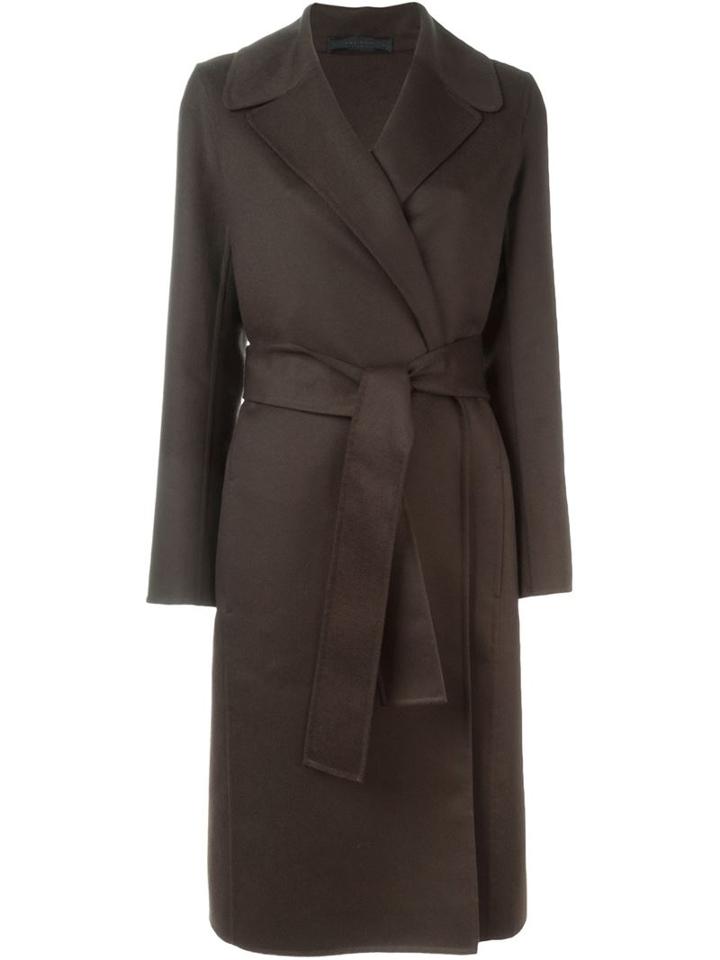 The Row 'relepe' Coat, Women's, Size: 6, Brown, Virgin Wool