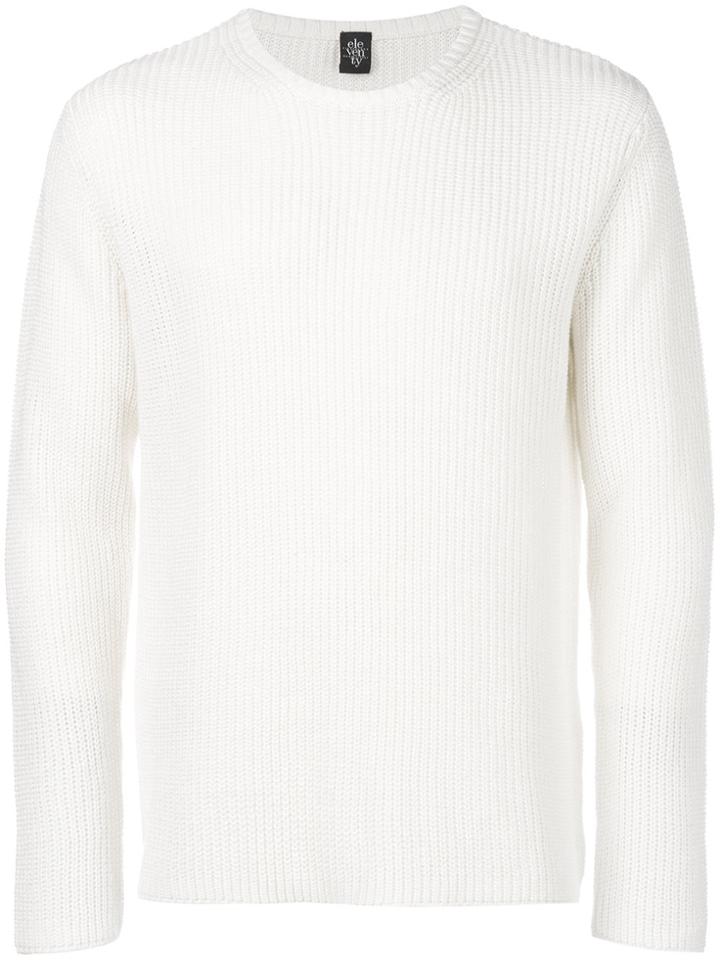 Eleventy Classic Fitted Sweater - White