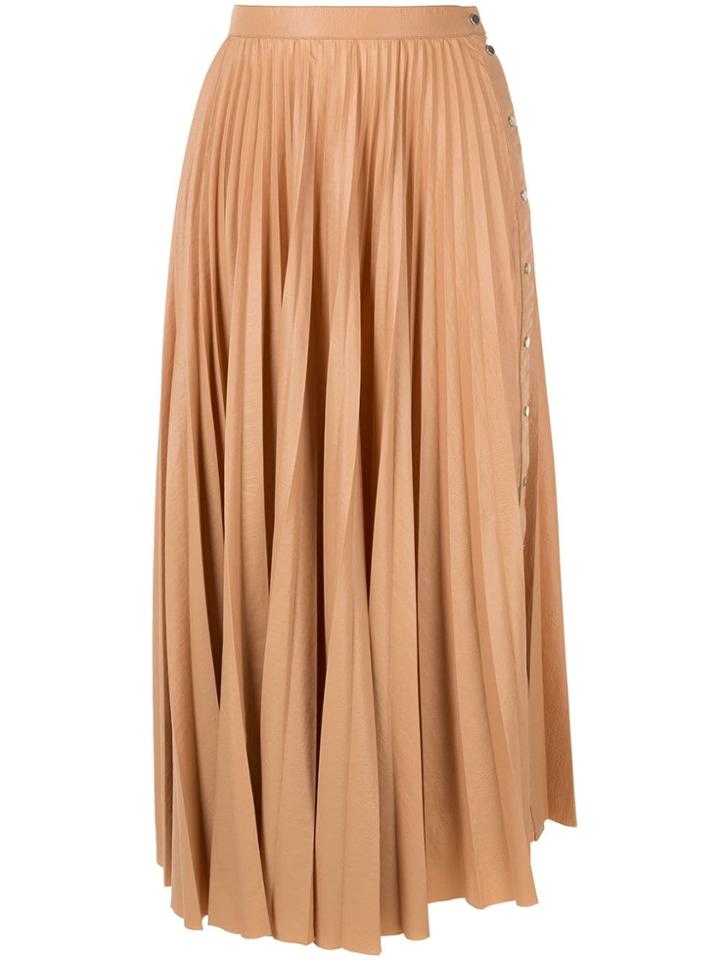 Nehera Pleated Midi Skirt - Brown