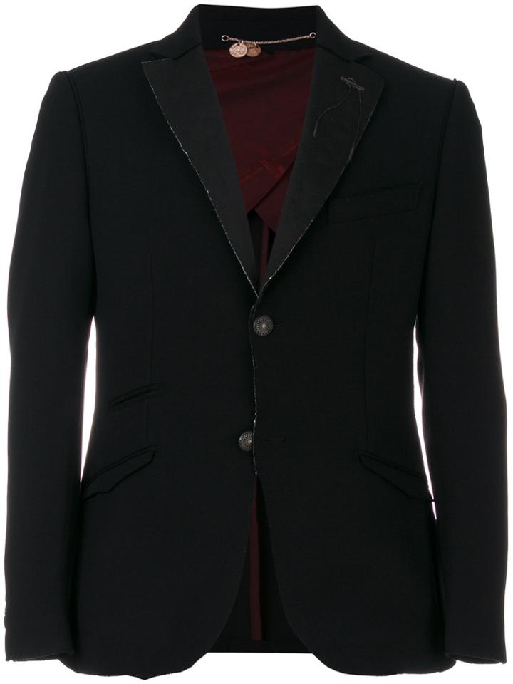 Maurizio Miri Raw Edge Blazer - Black