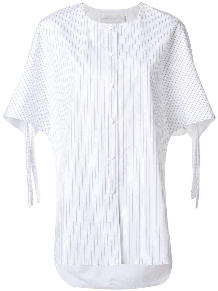 Victoria Victoria Beckham Tie Sleeve Pinstripe Shirt - White