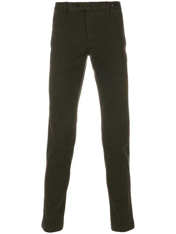 Pt01 Slim-fit Regular Trousers - Brown