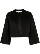 Adam Lippes Flared Cropped Jacket - Black