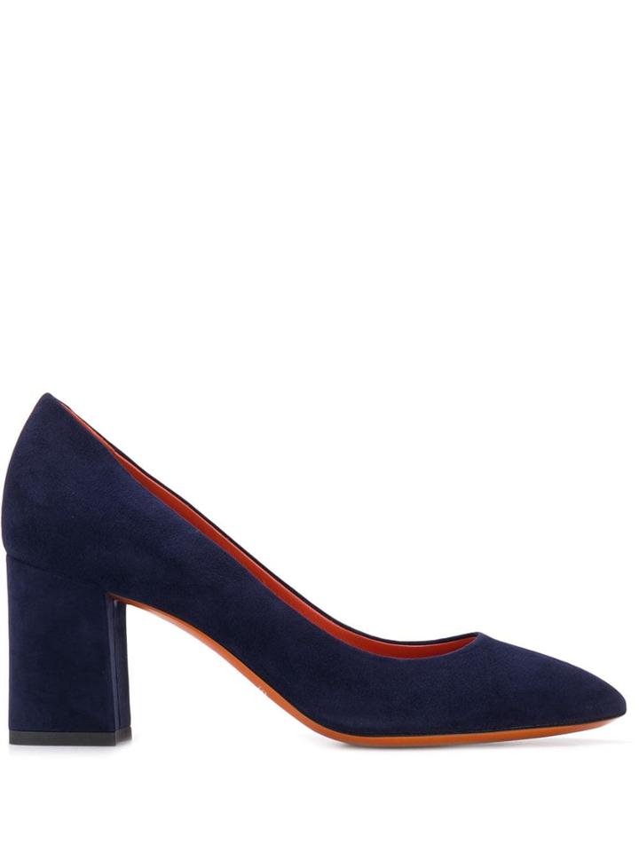 Santoni Block Heel Pumps - Blue