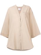 Nanushka V-neck Oversized Shirt - Neutrals
