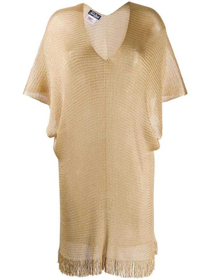 Mc2 Saint Barth Draped Beach Cover Up - Gold