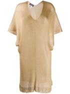 Mc2 Saint Barth Draped Beach Cover Up - Gold
