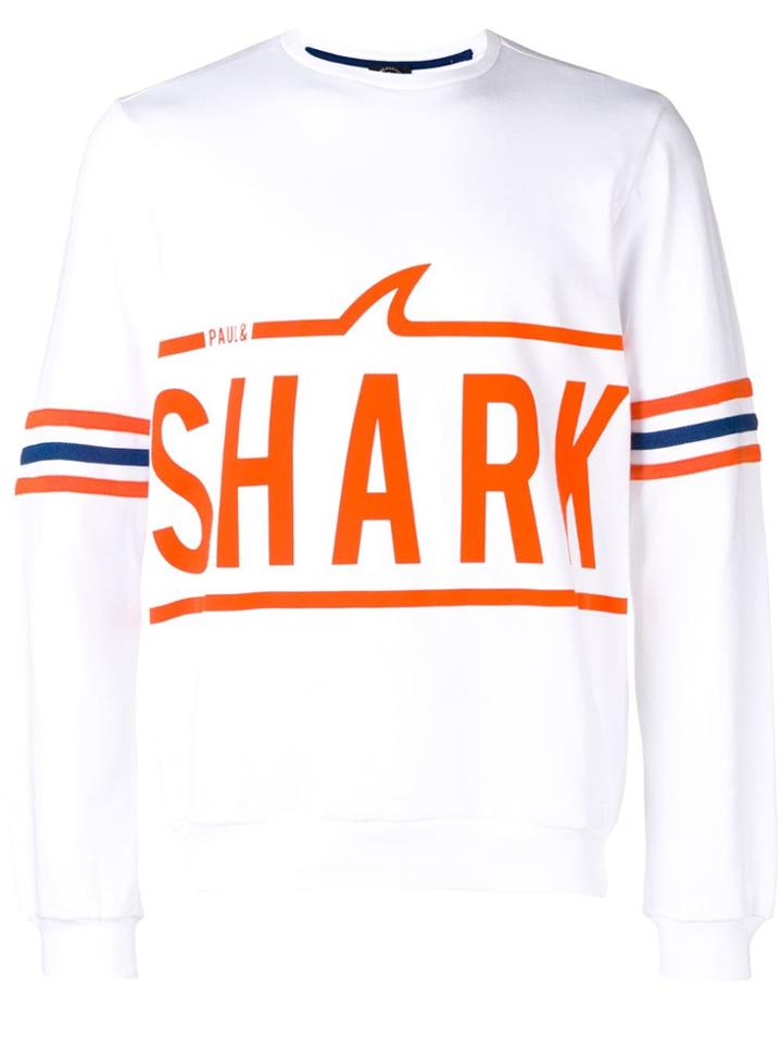 Paul & Shark Logo Crewneck Sweatshirt - White