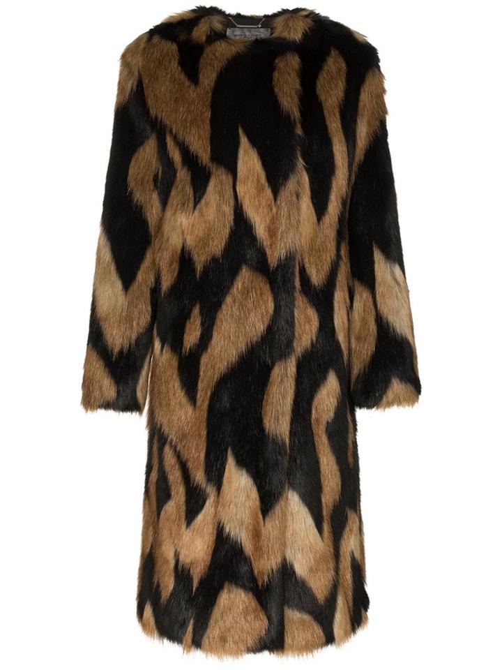 Givenchy Giv Ls Coa Fc Fur Lng - Brown