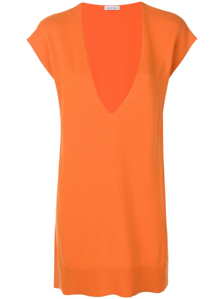 Tomas Maier Soft Cashmere Sweater - Yellow & Orange