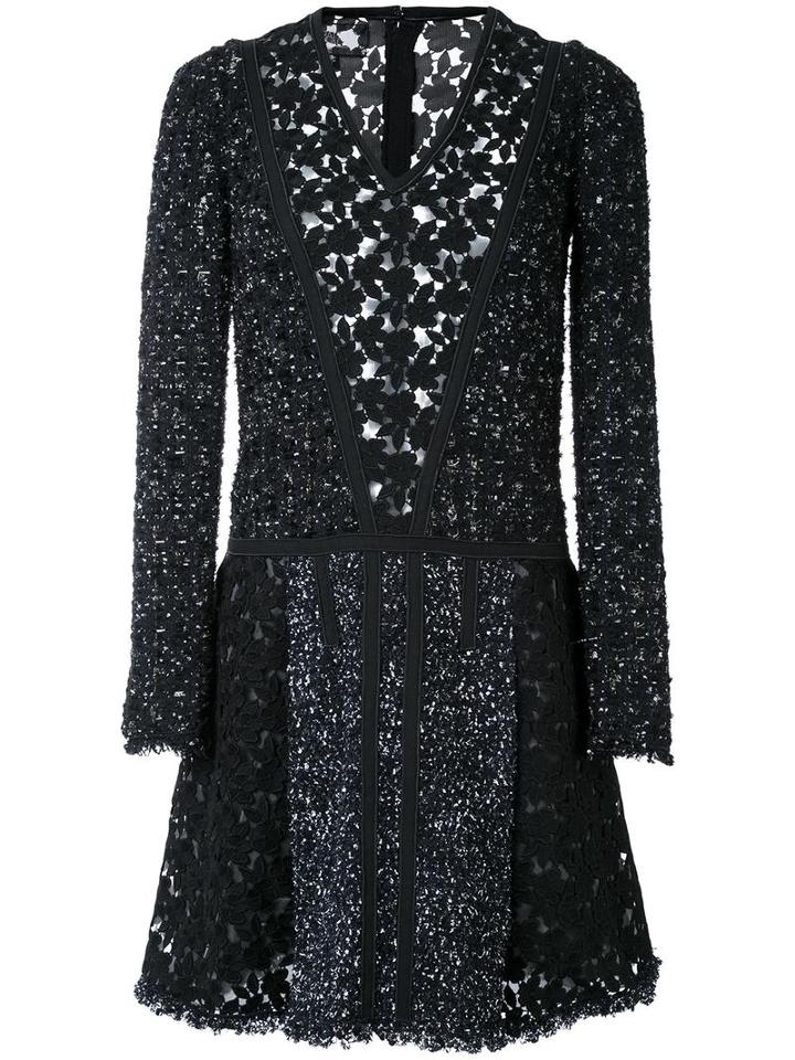 Giambattista Valli Lace Dress, Women's, Size: 40, Black, Polyamide/polyester/virgin Wool