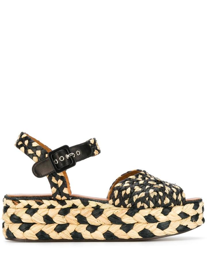 Clergerie Woven Open-toe Sandals - Black