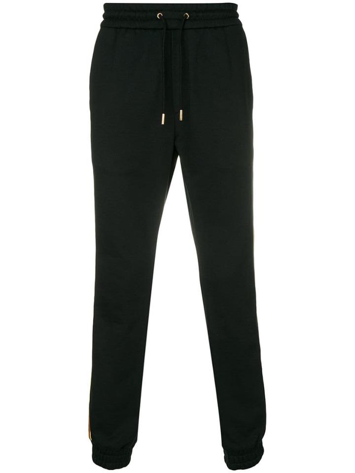 Mcm Contrast Stripe Track Pants - Black