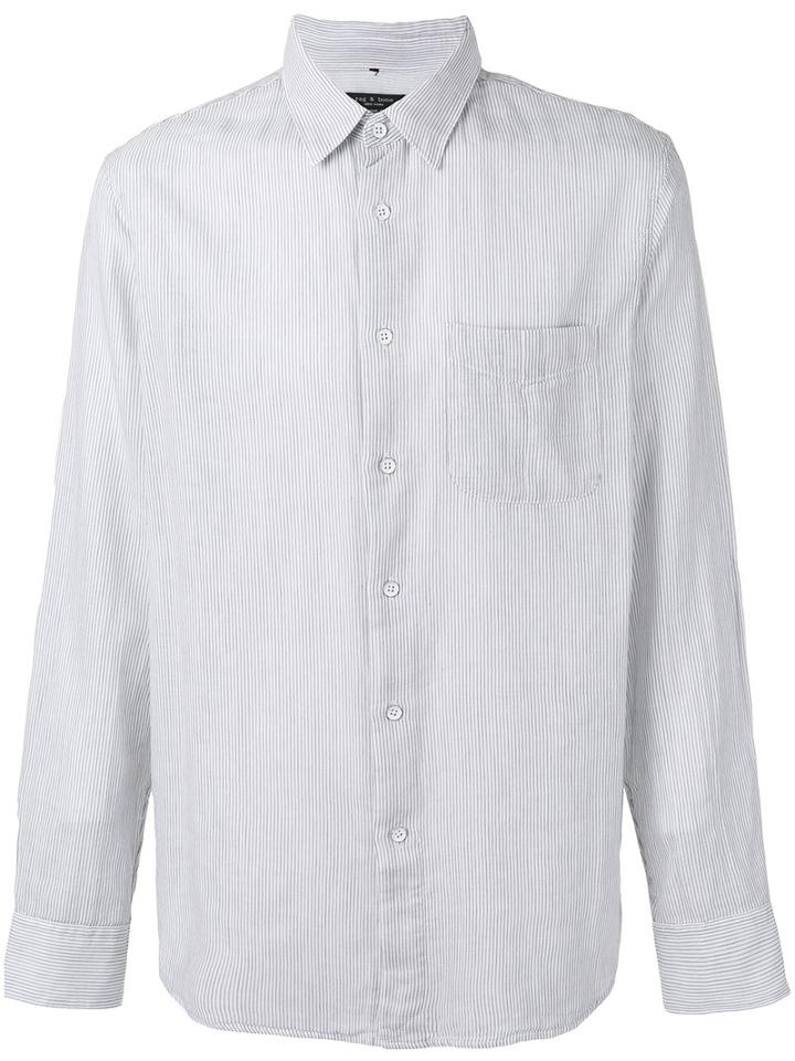 Rag & Bone Patch Pocket Shirt, Men's, Size: Small, Grey, Cotton
