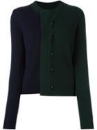 Maison Margiela Contrast Rib Knitted Sweater, Women's, Size: Large, Green, Wool