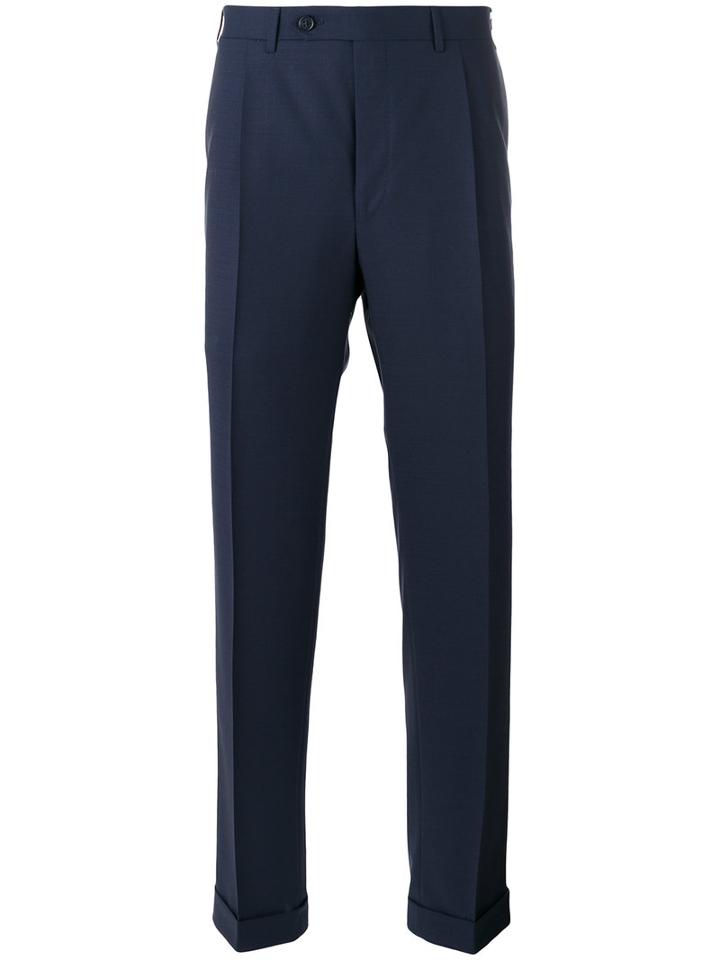 Canali Tailored Pants, Men's, Size: 52, Blue, Wool