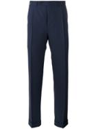 Canali Tailored Pants, Men's, Size: 52, Blue, Wool