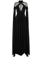 Saiid Kobeisy Georgette Long Dress - Black