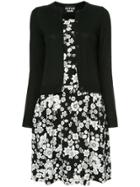 Boutique Moschino Double Layered Cardigan Dress - Black