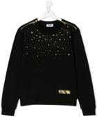 Moschino Kids Star Studded Sweatshirt - Black