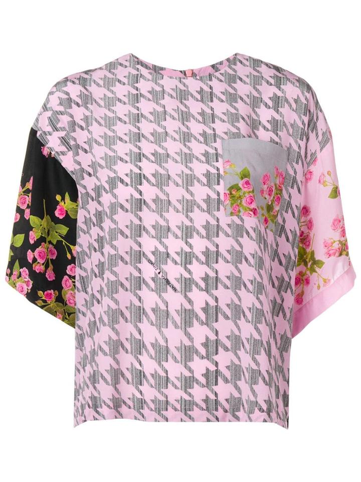 Natasha Zinko Printed Oversized Blouse - Pink