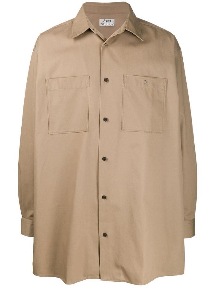 Acne Studios Oversized Military Shirt - Neutrals