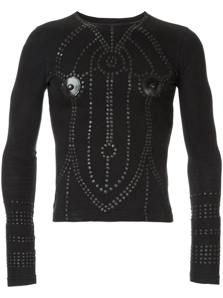 Walter Van Beirendonck Vintage Rubber Nipple Top - Black