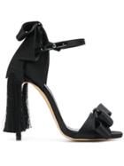 Aleksander Siradekian Bow Fringe Sandals - Black