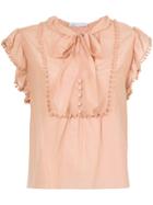 Nk Drawstring Blouse - Pink & Purple