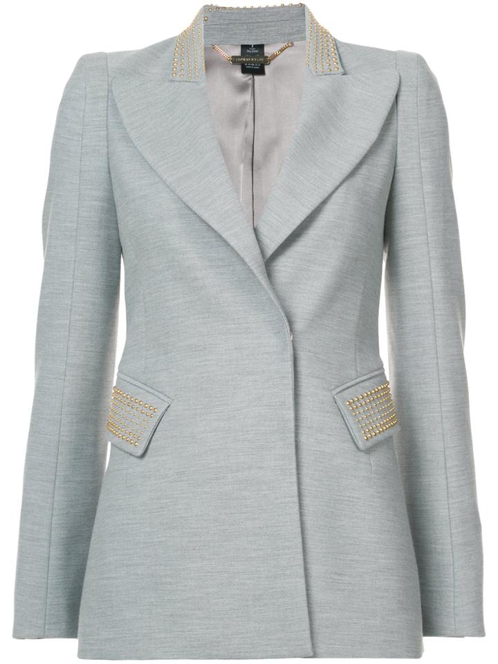 Thomas Wylde Embellished Blazer - Grey
