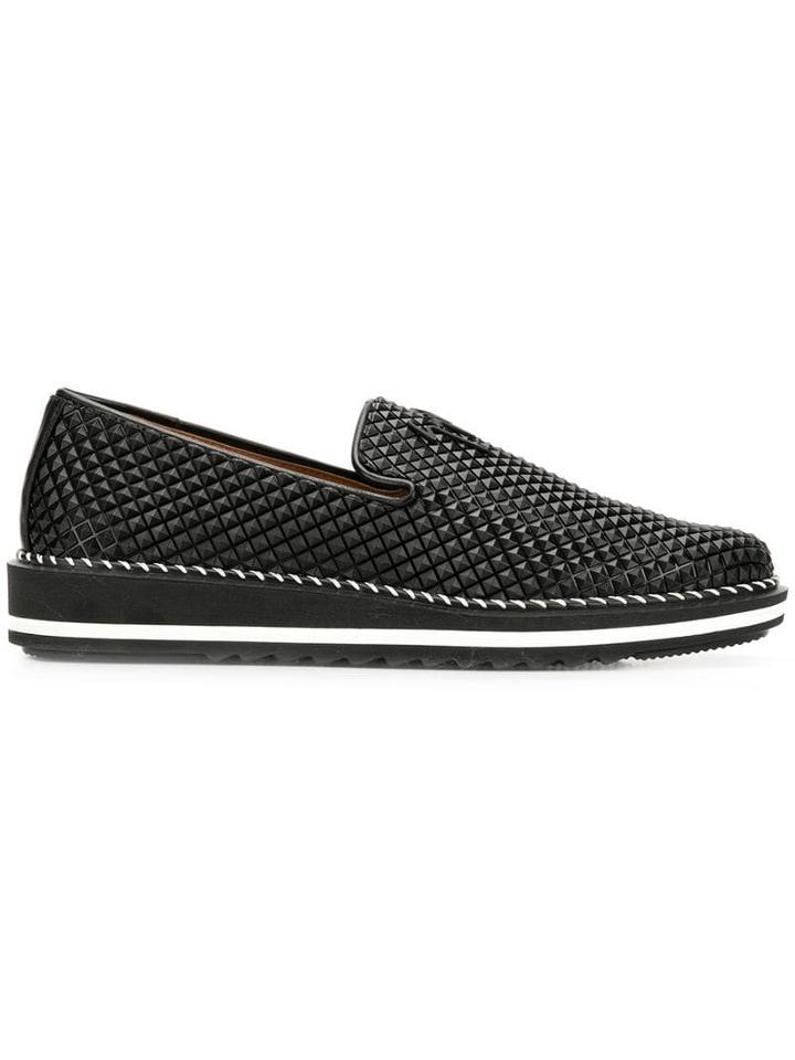 Giuseppe Zanotti Pyramid Stud Loafers - Black