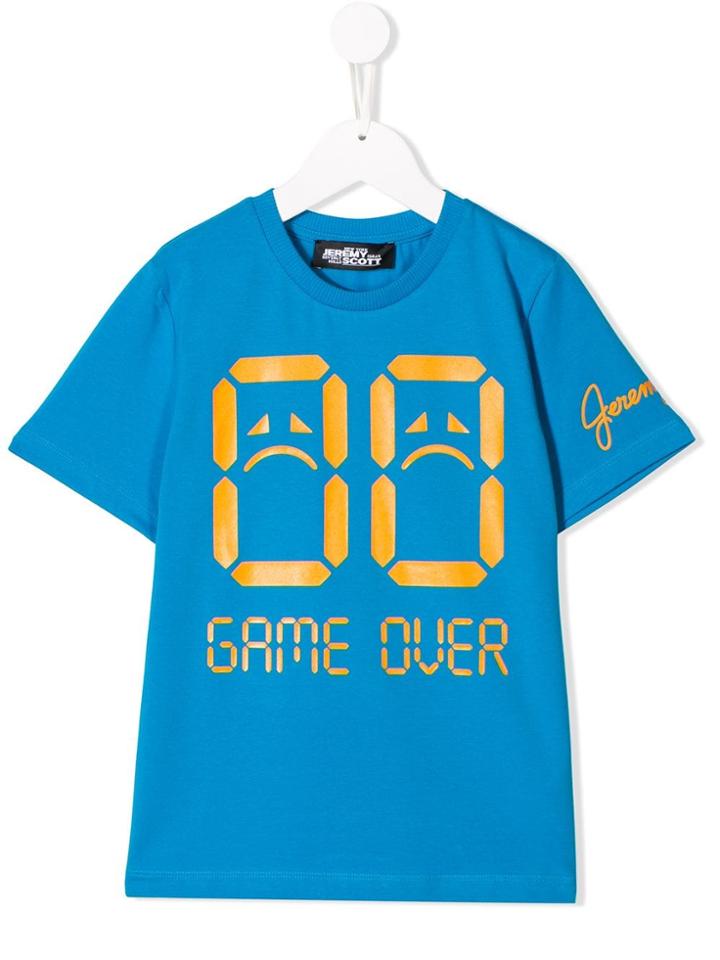 Jeremy Scott Junior Teen Game Over T-shirt - Blue