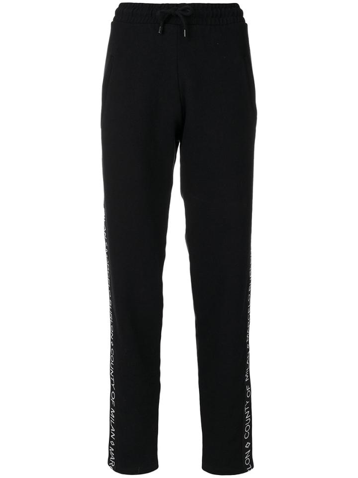 Marcelo Burlon County Of Milan Logo Print Track Pants - Black