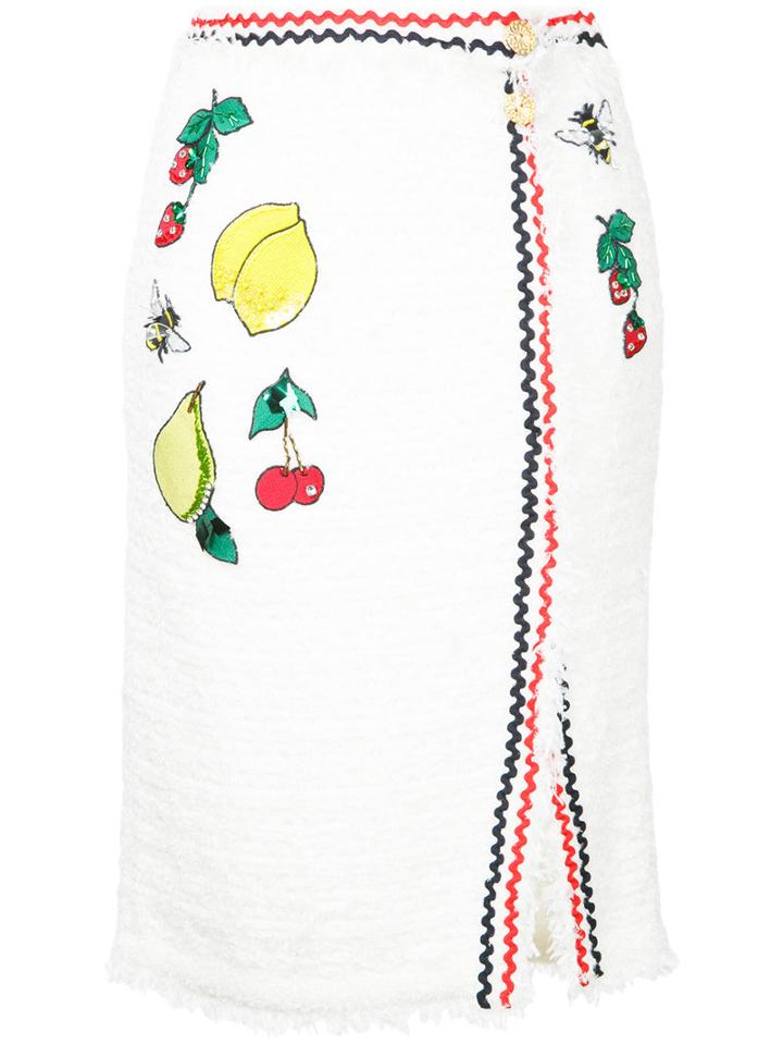 Muveil - Embroidered Skirt - Women - Cotton/nylon/polyester - 38, White, Cotton/nylon/polyester