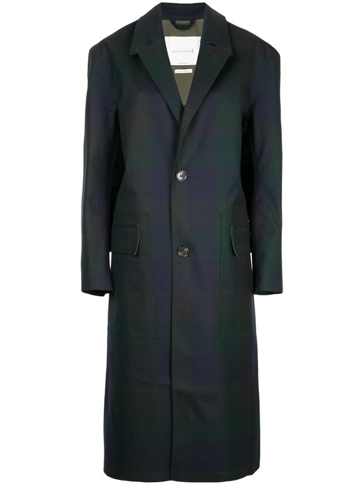 Mackintosh Blockcheck Coat - Blue