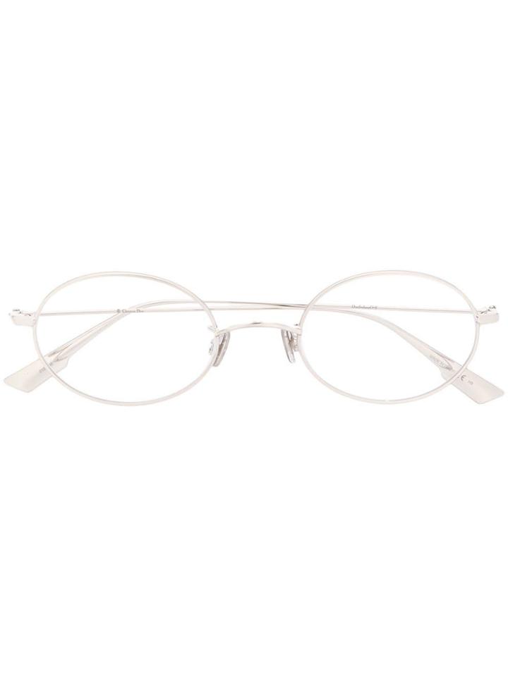 Dior Eyewear Round Framed Glasses - Silver