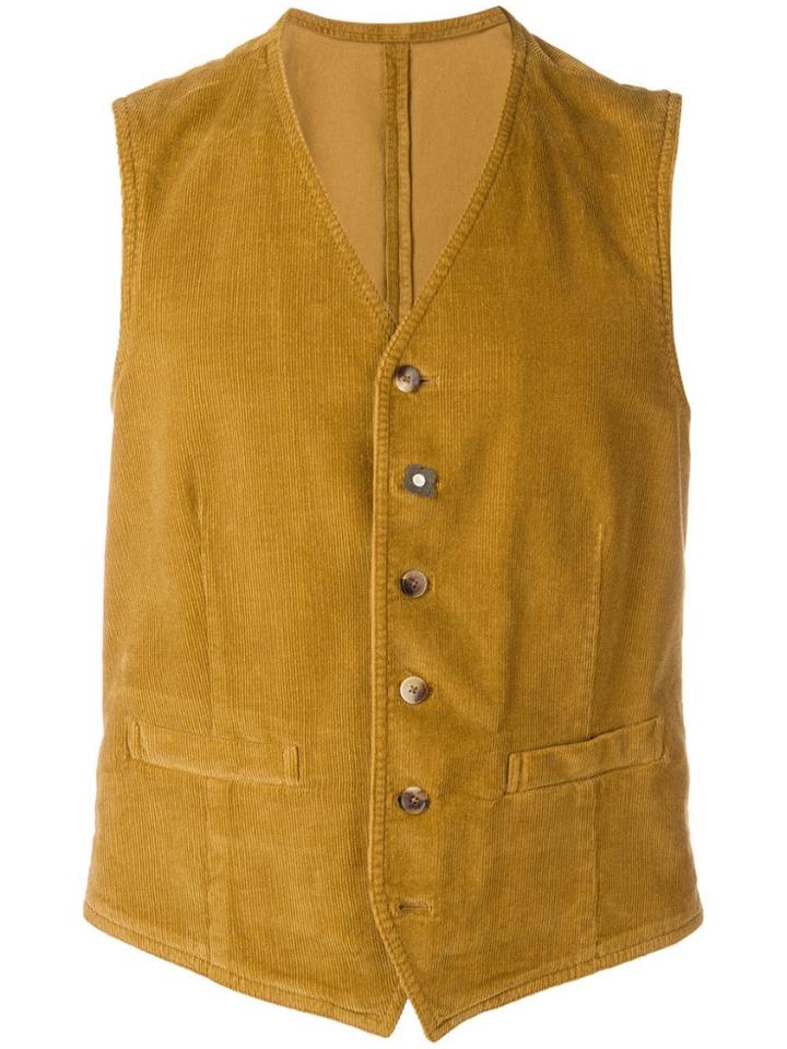 Lardini Corduroy Waistcoat - Yellow