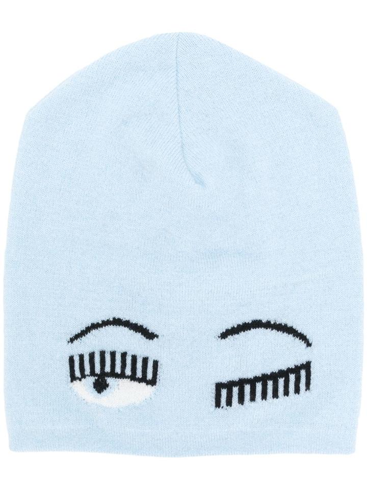 Chiara Ferragni Knitted Beanie - Blue