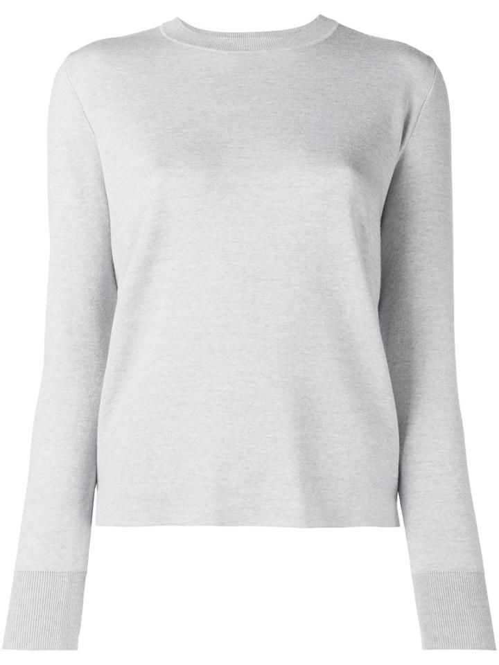 Adam Lippes Lightweight Knit Sweater, Women's, Size: Xs, Grey, Merino