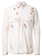 Miharayasuhiro Burnt Effect Shirt, Men's, Size: 50, White, Cotton
