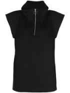 Partow Cortlandt High-neck Vest - Black