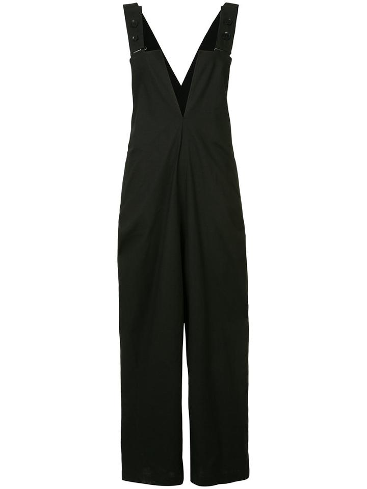Yohji Yamamoto Salopette Dungarees, Women's, Size: 2, Black, Cotton/linen/flax