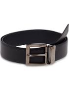 Prada Saffiano Cuir Leather Reversible Belt - Brown