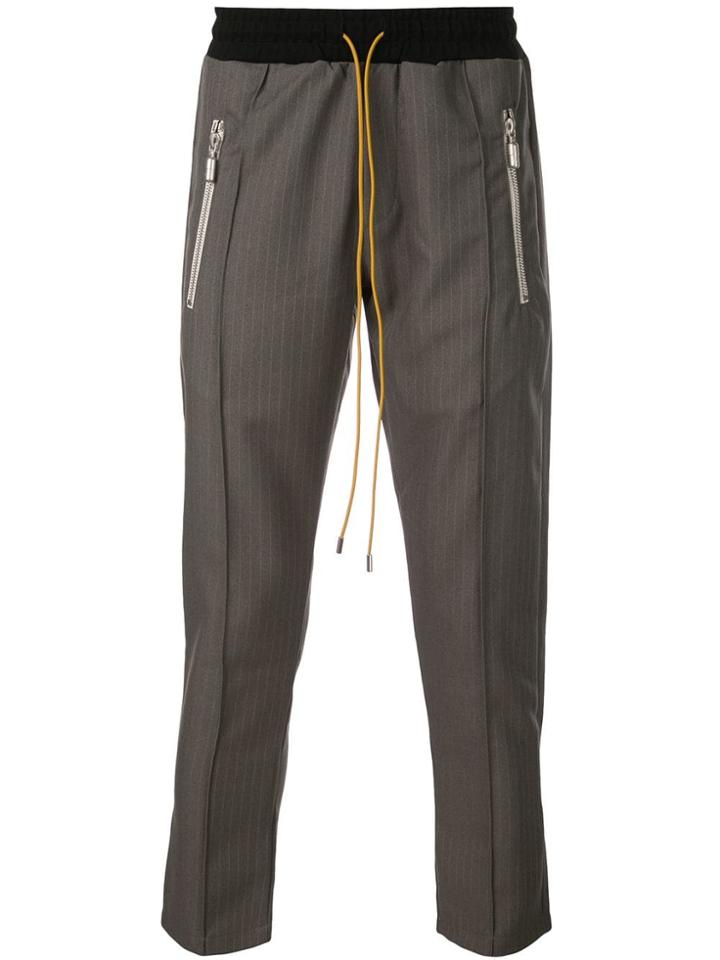 Rhude Pin Stripe Track Trousers - Grey
