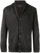 John Varvatos Button Knit Cardigan - Black