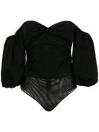 Nk Collection Off The Shoulder Bodysuit - Black