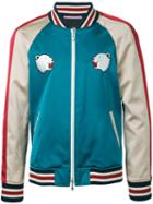 Guild Prime Bear Patches Bomber Jacket, Men's, Size: 1, Green, Polyester