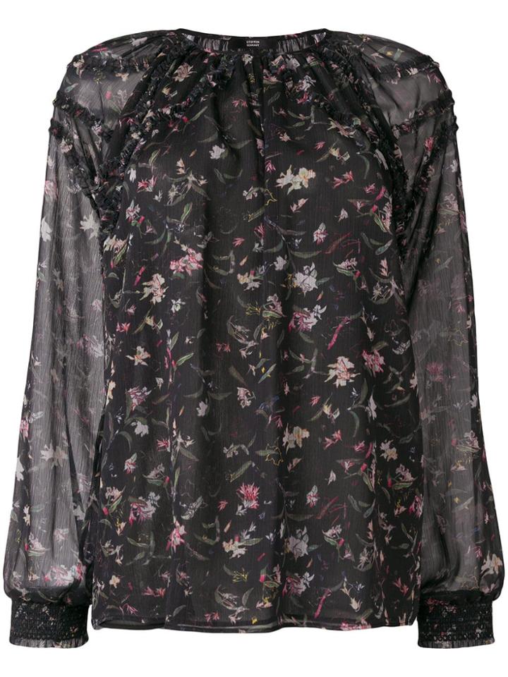 Steffen Schraut Floral Print Blouse - Black