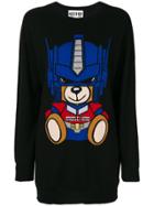 Moschino Embroidered Bear Sweater - Black