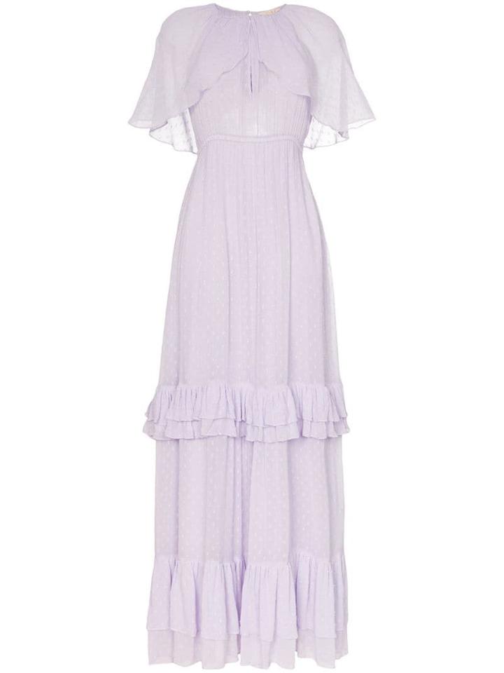 Bytimo Short-sleeved Tiered Maxi Dress - Purple